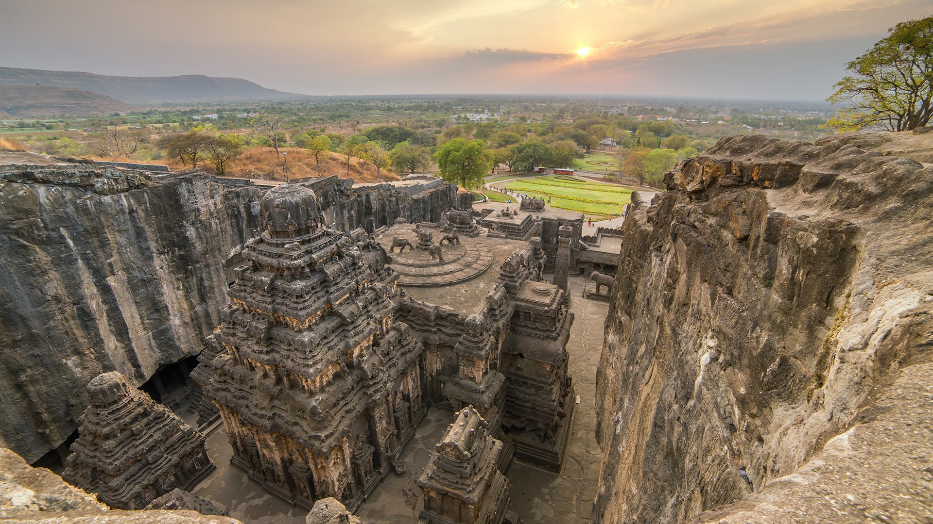 Kailas temple in Ellora caves complex, Maharashtra state in India